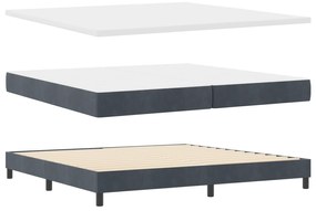 Cama Box Spring com Colchão vidaXL Cinza Escuro 200x200 cm Veludo