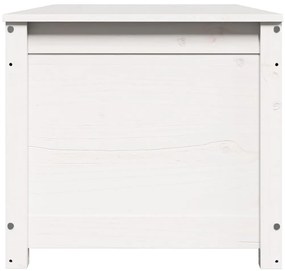Caixa de arrumação 110x50x45,5cm madeira de pinho maciça branco