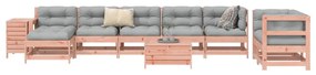 10 pcs conjunto sofás jardim madeira abeto-de-douglas