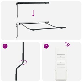 Estrutura de Toldo Elétrico Retrátil 2.5x2 m Metal