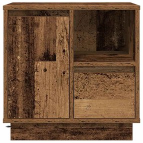 Cômodas de Cabeceira com LED 2 pcs Madeira Velha 50x34,5x50 cm