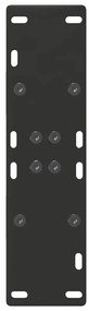 Pés para mesa de jantar em formato A, 2 peças, preto, 50x(72-73) cm, a