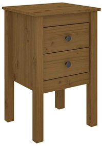 Mesas de cabeceira 2pcs 40x35x61,5 cm pinho maciço castanho mel