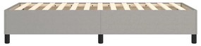 Estrutura de cama sem colchão 90x190 cm tecido cinzento-claro