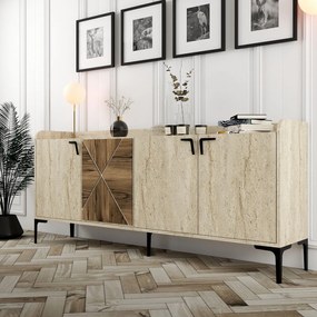Console Venedik – Walnut Travertine – 180x78x35 cm