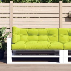 vidaXL Almofadões para móveis de paletes 3 pcs tecido verde brilhante