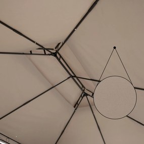 Pergula jardim Topas  3x4m Proteção UV 50+ Taupe
