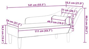 Chaise longue com almofadões veludo rosa