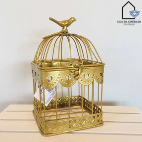 Gaiolas Decorativas Douradas - Menor