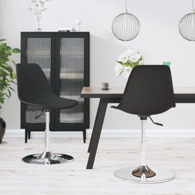 vidaXL Cadeiras de jantar giratórias 2 pcs PP cinzento