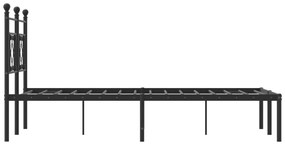 Estrutura de cama com cabeceira 120x200 cm metal preto