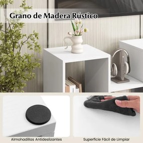 Móvel de TV de 2 peças para sala design inteligente 50/55/60 polegadas Branco