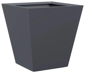 Vaso/floreira de jardim 2 pcs 30x30x30 cm aço antracite