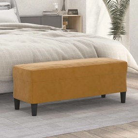 vidaXL Banco 100x35x41 cm veludo castanho