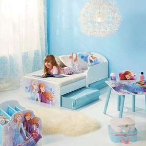 CAMA FROZEN 2 COM 2 GAVETAS + COLCHÃO E ALMOFADA 140 x 70 cm