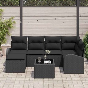 Conjunto de Sofás de Jardim vidaXL com Almofadas Bege em Rattan Poliés