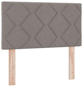 Cama Box com Colchão &amp; LED Taupe 120x190 cm Tecido