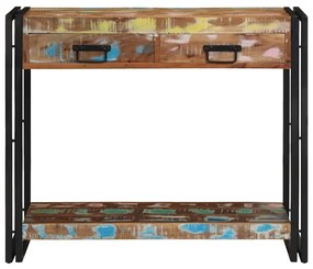 Mesa de Consola vidaXL Multicolorida em Madeira recuperada e Metal