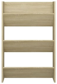 Sapateiras de parede 2 pcs 60x18x90 cm contrap. carvalho sonoma