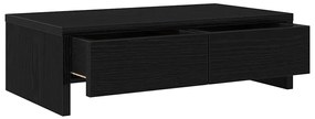 Suporte para monitor com gavetas deriv. madeira carvalho preto