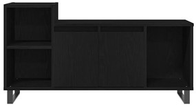 Armário para TV vidaXL Preto Carvalho 100x35x55 cm Madeira Engineered