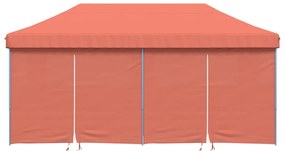 Tenda p/ festas pop-up dobrável 4 paredes laterais terracotta