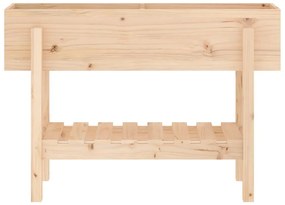 Canteiro elevado de jardim 101x30x69 cm madeira de pinho maciça
