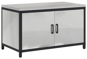 Armário de Armazenamento para Cozinha Prata 60 x 50 x 92 cm