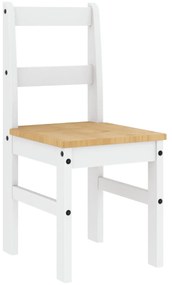 Cadeiras de jantar 2 pcs Panama 40x46x90 cm pinho maciço branco