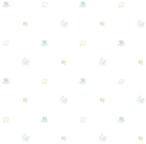 Papel Infantil LULLABY 228-4 Footsteps verde menta
