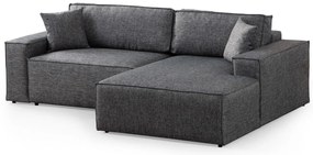 Sofá-Cama de Canto Pırlo – Cinzento Escuro – 260x78x170 cm