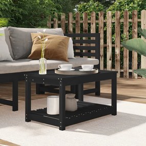 vidaXL Mesa de jardim 82,5x50,5x45 cm madeira de pinho maciça preto