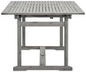Mesa de jantar p/ jardim (150-200)x100x75 cm acácia maciça