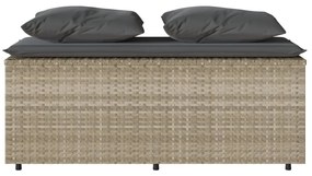3 pcs conjunto de jantar p/ jardim c/ almofadões cinzento claro
