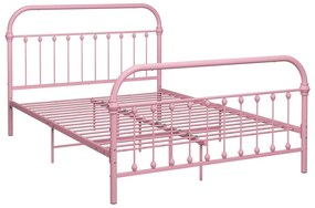 Estrutura de cama 120x200 cm metal rosa