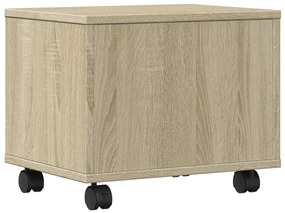 Suporte para impressora com rodas 41x32x34,5 cm carvalho sonoma