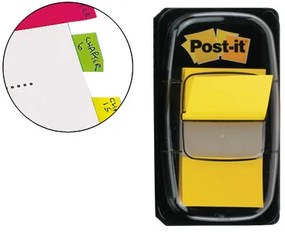Bandas Separadoras Post-it Index 3m, 25,4x43,1 mm Amarelo Dispensador de 50 Unidades