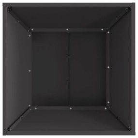 Fogueira Quadrada Preta 60x60x35 cm de Aço