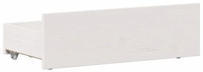 Cama sem colchão com cabeceira 90x200 cm pinho maciço branco