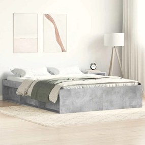 vidaXL Estrutura de cama 120x200 cm cinza cimento