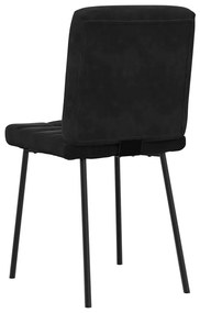 Cadeiras de jantar 2 pcs veludo preto