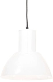 Candeeiro suspenso redondo 25 W 28,5 cm E27 branco
