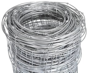 Cerca de jardim 50 m 150 cm aço galvanizado prateado