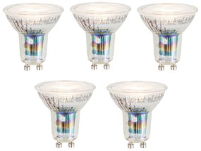 Conjunto de 5 lâmpadas LED inteligentes GU10 50mm reguláveis 4,7W 345 lm 2700-6500K