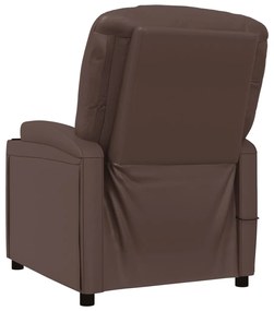 Cadeira de massagens couro artificial castanho