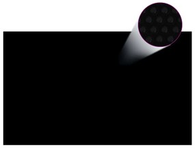 Película para piscina PE solar flutuante 500x300cm preto e azul
