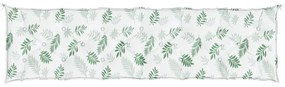 Almofadão p/ banco de jardim 200x50x7 cm tecido padrão folhas