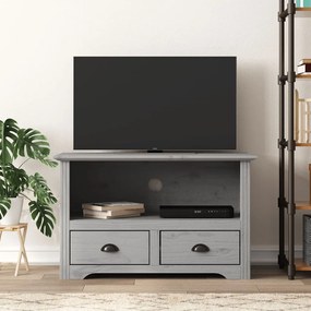 vidaXL Armário TV c/ 2 gavetas BODO 91,5x44,5x56 cm pinho cinzento