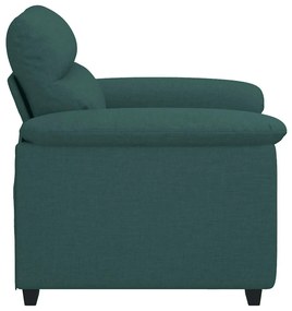 Poltrona 60 cm tecido verde-escuro