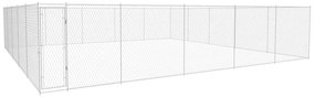 vidaXL Canil de exterior em aço galvanizado 950x950x185 cm